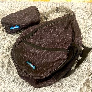 Kavu Paxton Rope bag and Pixie Pouch matching set Black Oak